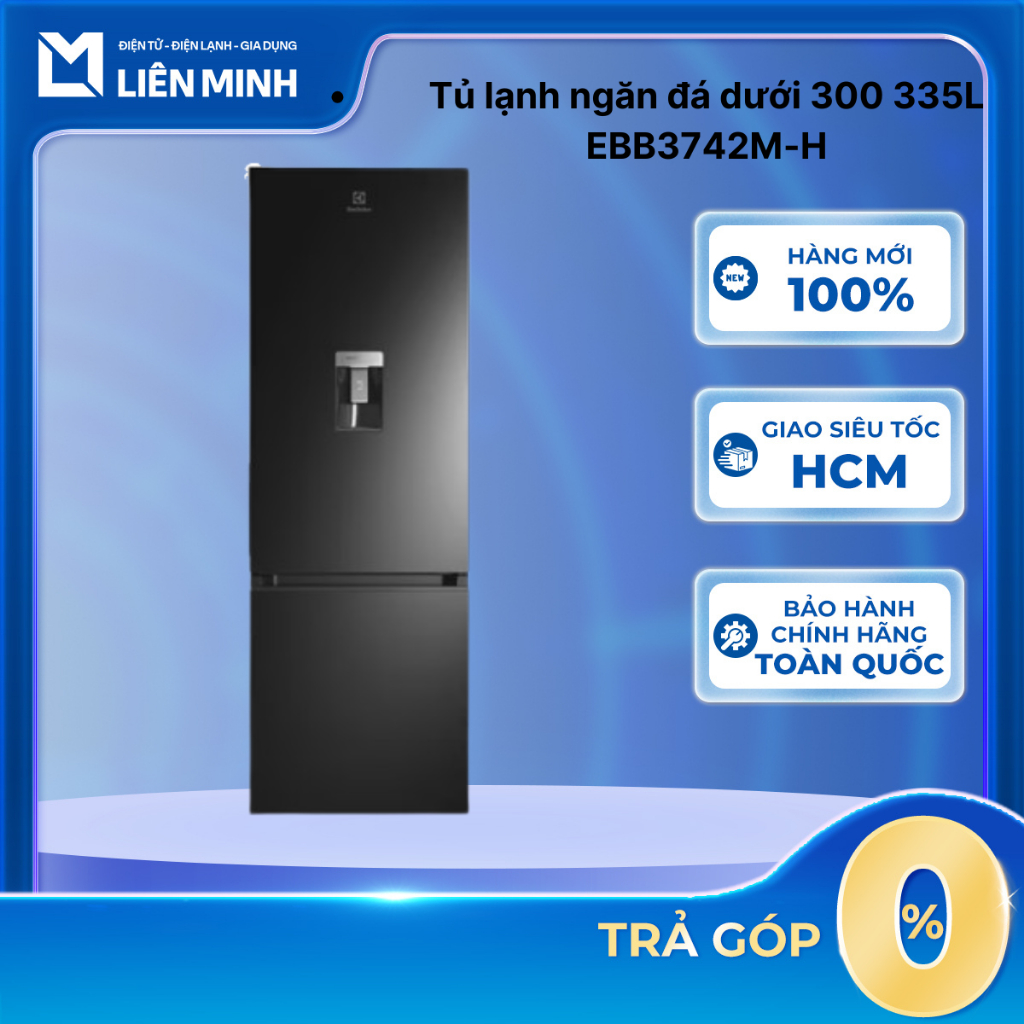 EBB3742M-H - Tủ Lạnh Electrolux Inverter 335 Lít - Bảo Hành Chính Hãng