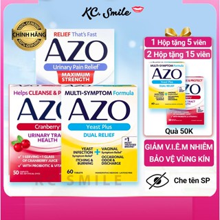 Viên uống Azo đỏ Cranberry, vàng Yeast Plus, tím Urinary - Hỗ trợ vấn đề phụ khoa và đường tiết niệu
