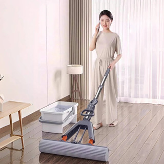  Cây lau nhà tự vắt chất liệu đầu mút cao su non thấm hút siêu nhanh chỉ với 3 giây tiện lợi 