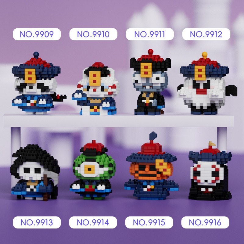 [Zombie Party]  Đồ Chơi Khối Lắp Ráp 3D Nhân Vật Hoạt Hình Dễ Thương, Đồ Chơi Lắp Ghép Zombie Trang 