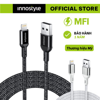 Cáp sạc nhanh USB-A to L Innostyle Powerflex MFI dài 1.5M - Sạc nhanh, siêu bền bỉ, hàng chính hãng