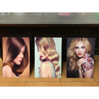 COMBO 3 TRANH TÓC NAM NỮ ( 40x50cm), Bộ 3 tranh Fomex dán tường tặng kèm băng dính
