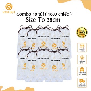 Set 10 Túi 1000c Size 38CM Chiếc Màng Bọc Thực Phẩm Bo Chun Co Giãn Chính Hãng Vinh Đạt