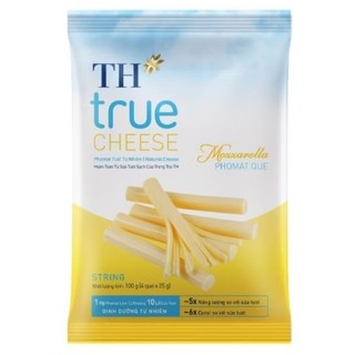   Giao Toàn Quốc  Phô Mai Que Mozzarella TH True Cheese  Túi seal 4 que  