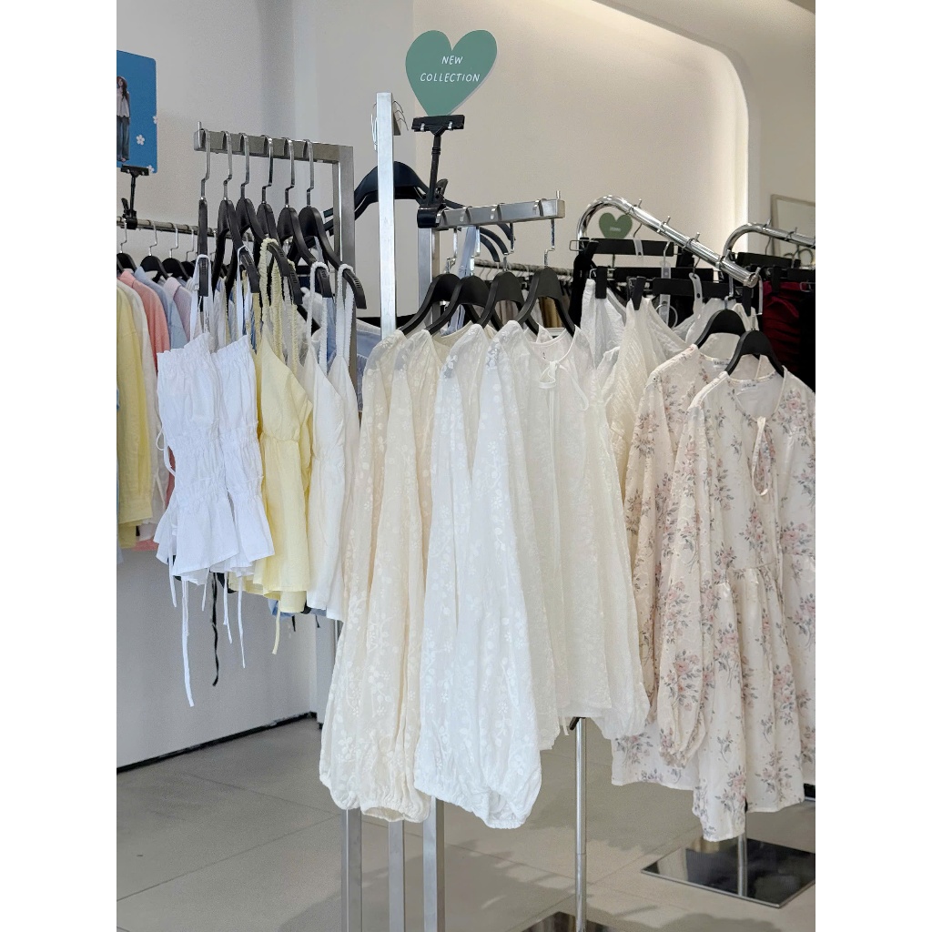 (ẢNH OLDSCHOOL) ÁO BABYDOLL  ren thô boil tay bồng chun cổ V buộc nơ MYRA TOP | BigBuy360 - bigbuy360.vn