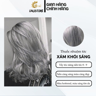  Thuốc nhuộm tóc màu xám khói sáng tặng kèm oxy trợ dưỡng Galistore 