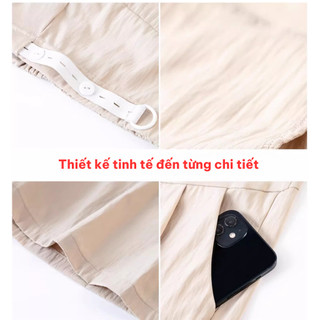  Quần Đùi Bầu Mẫu Mới Chất Vải Đũi Mềm Mát Có Chun Điều Chỉnh Rộng Dãi Đáp Bụng Mềm Mại Co Giãn 4 Chiều - QD07 