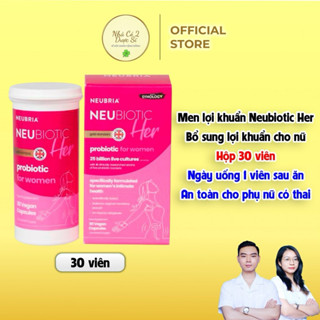 Men Lợi Khuẩn Neubiotic Her - Hộp 30 Viên – Bổ Sung Lợi Khuẩn Hỗ Trợ Sức Khỏe Nữ Giới - Nhập Khẩu Chính Hãng