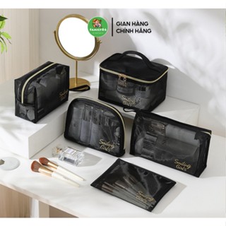 Túi Đựng Đồ Makeup Cá Nhân, Túi Đựng Mỹ Phẩm Đồ Trang Điểm Nhỏ Gọn Du Lịch Dạng Lưới Thoáng Khí