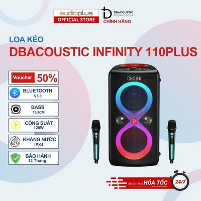 Loa kéo INFINITY 110Plus - Công suất 120W - Bass 16.5cm - Đèn RGB đa sắc màu - Chính hãng