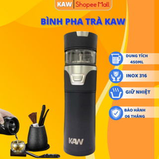 Bình Pha Trà Chính Hãng KAW, Dung Tích 450Ml, Có Màng Lọc, Có Lõi Lọc, Nhỏ Gọn, Bảo Hành 12 Tháng