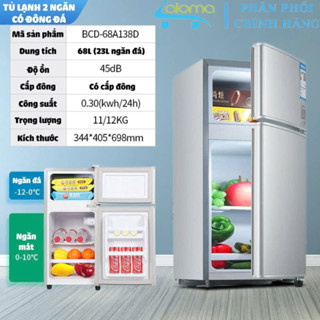 (Phiên Bản 2025) Tủ Lạnh Mini Aipu 68 Lít Có Ngăn Làm Đá Tiện Lợi, Tiết Kiệm Điện BH 12 Tháng