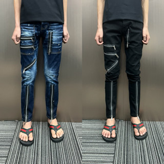 Quần Jean nam đen may 6 khoá new 2025 dành cho anh em boy phố