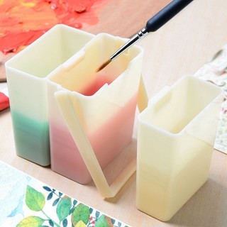 Xô rửa cọ mini - 3 ngăn - 7x8.5x3cm
