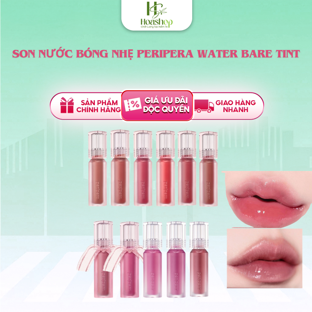 Son Nước Bóng Nhẹ Peripera Water Bare Tint (3.7g)
