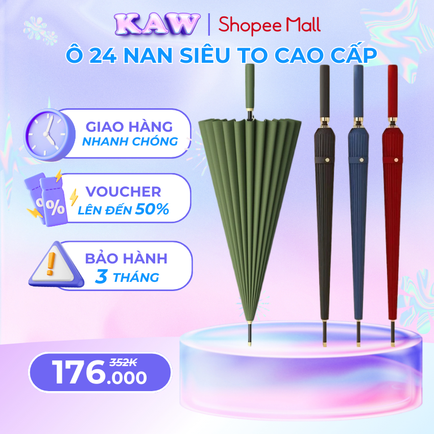 Ô siêu to đồng màu (24 nan) Phiên Bản Mới Chống Tia UV