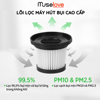 Lõi Lọc Máy Hút Bụi Cầm Tay MUSELOVE Bộ Lọc Hepa Có Thể Vệ Sinh Lại Bằng Nước