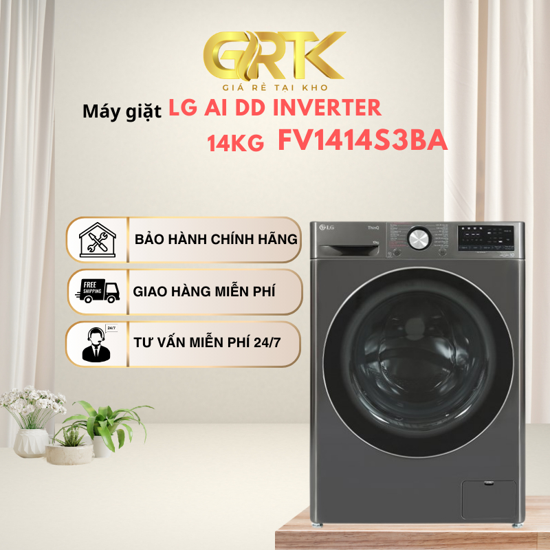 Máy giặt LG AI DD Inverter 14 kg FV1414S3BA – Giao Nhanh TP.HCM