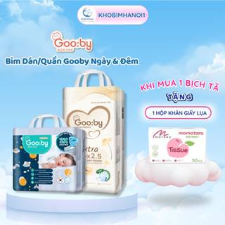 (không quà) Tã Bỉm Dán Quần Gooby Extra/Premium (Ngày/Đêm) Chuyên Gia Bỉm Đêm, Chống Trào Đến 12h NB70/S56/M46 quần M60