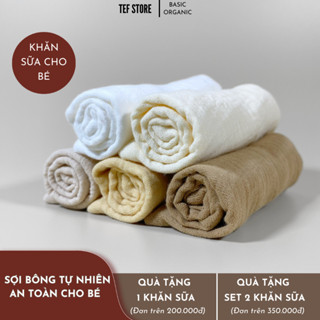Khăn sữa cho bé sơ sinh thấm sữa thấm dãi bông tự nhiên không bụi vải mềm mại thấm hút Tef store