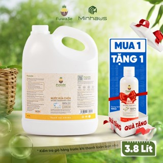 Nước rửa chén, bát hữu cơ Fuwa3e thành phần tự nhiên, an toàn cho mẹ Bầu và em bé, dung tích 3.8L