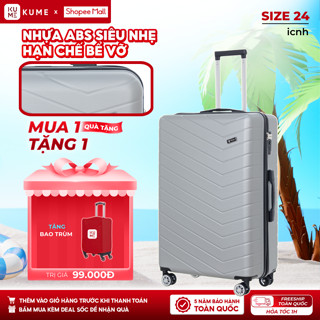 [TẶNG BAO TRÙM] Vali Size 24 Cao Cấp | Aber AB647 | Vali Nhựa ABS kết hợp vân sọc chống trầy xước