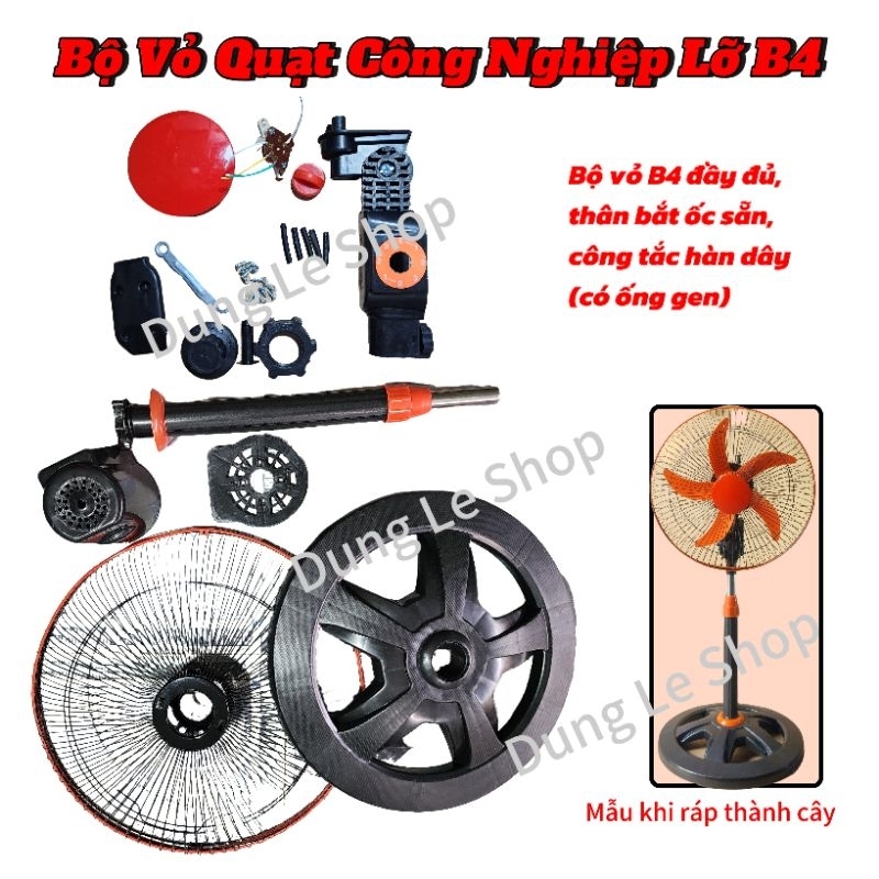 Bộ Vỏ Quạt Công Nghiệp Lỡ B4. Thay Thế Vỏ Quạt Cũ.