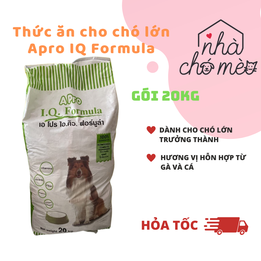 [Apro Chó Bao 20kg] Thức ăn Hạt Cho Chó Lớn Apro IQ Formula
