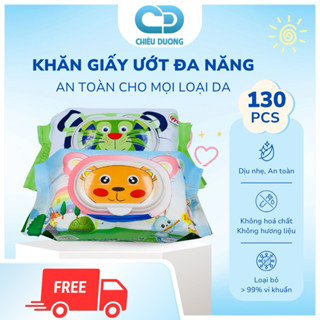 Combo 10 Gói Khăn Ướt Gấu Không Mùi 130 Tờ
