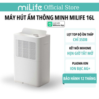 Máy hút ẩm kiêm sấy khô quần áo thông minh miLife 16L kết nối app Mihome - Bảo hành 12 tháng