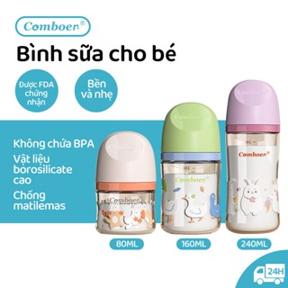 Comboer bình trữ sữa thuỷ tinh 80ML/160ML/240ML Không Chứa BPA binh sÃra cho bé thuy tinh