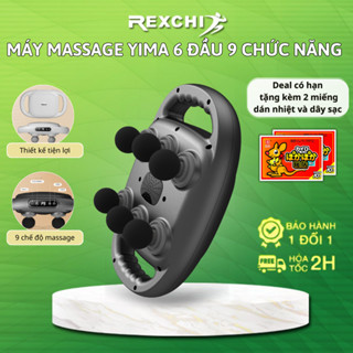 Máy massage cầm tay 6 đầu 9 chế độ,giảm mỡ toàn thân 6 đầu,mát xa cơ cho người tập GYM giảm đau nhức