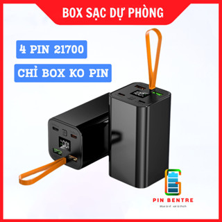 Box Sạc Sự Phòng 22.5W Vỏ Nhôm Chứa 4 Viên 21700 (Chưa Có Pin) [PBT247]