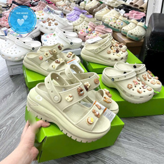 Dép sandal crocs mega (tặng 16cham),dép crocs sandal mega Crush bóng đế cao 8cm cao cấp fullbox