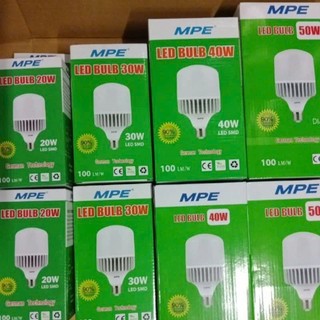 Bóng Led Trụ 50W MPE, Ánh Sáng Trắng / Vàng ,Bảo Hành 2 Năm
