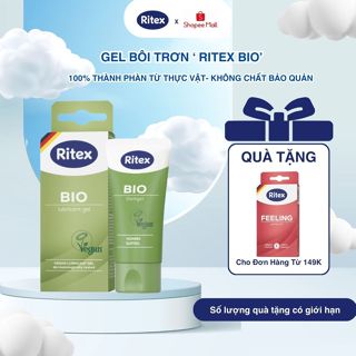 Gel Bôi Trơn RITEX BIO Gốc Thực Vật Thuần Chay Tăng Khoái Cảm Tuýp Gel Bôi Trơn 50ML RITEX