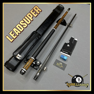 Cơ Bida Lỗ Pool Leadsuper Wood Ngọn Full Carbon Vân Gỗ Bocote Ren Unilock Tay Da Bò Phíp Zuma.