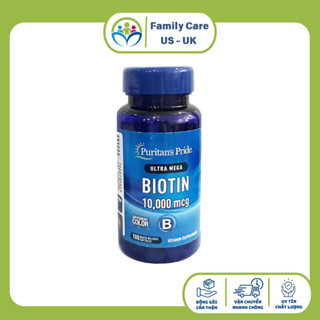 Viên uống Puritan's Pride Ultra Mega Biotin 10000 mcg 100 viên