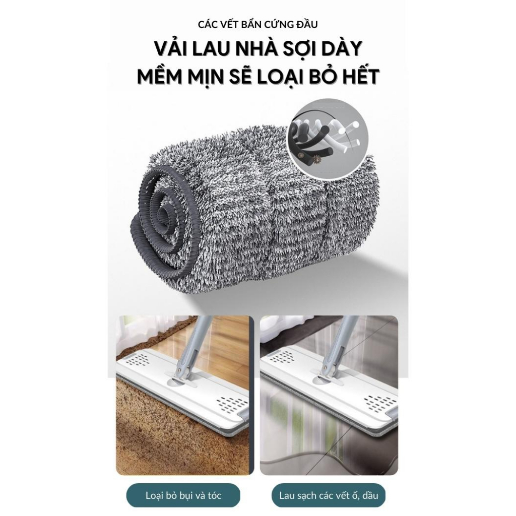 Bộ Cây Lau Nhà Tự Vắt Thông Minh, Bộ Chổi Lau Nhà Kèm Thùng 2 Ngăn Tự Vắt Siêu Bền Siêu Sạch | BigBuy360 - bigbuy360.vn