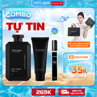 Bộ Quà Tặng Nam - Sữa rửa mặt nam 100ml & Sữa tắm gội nam 3 in 1 350ml & Nước hoa nam RHYS MAN 50ml