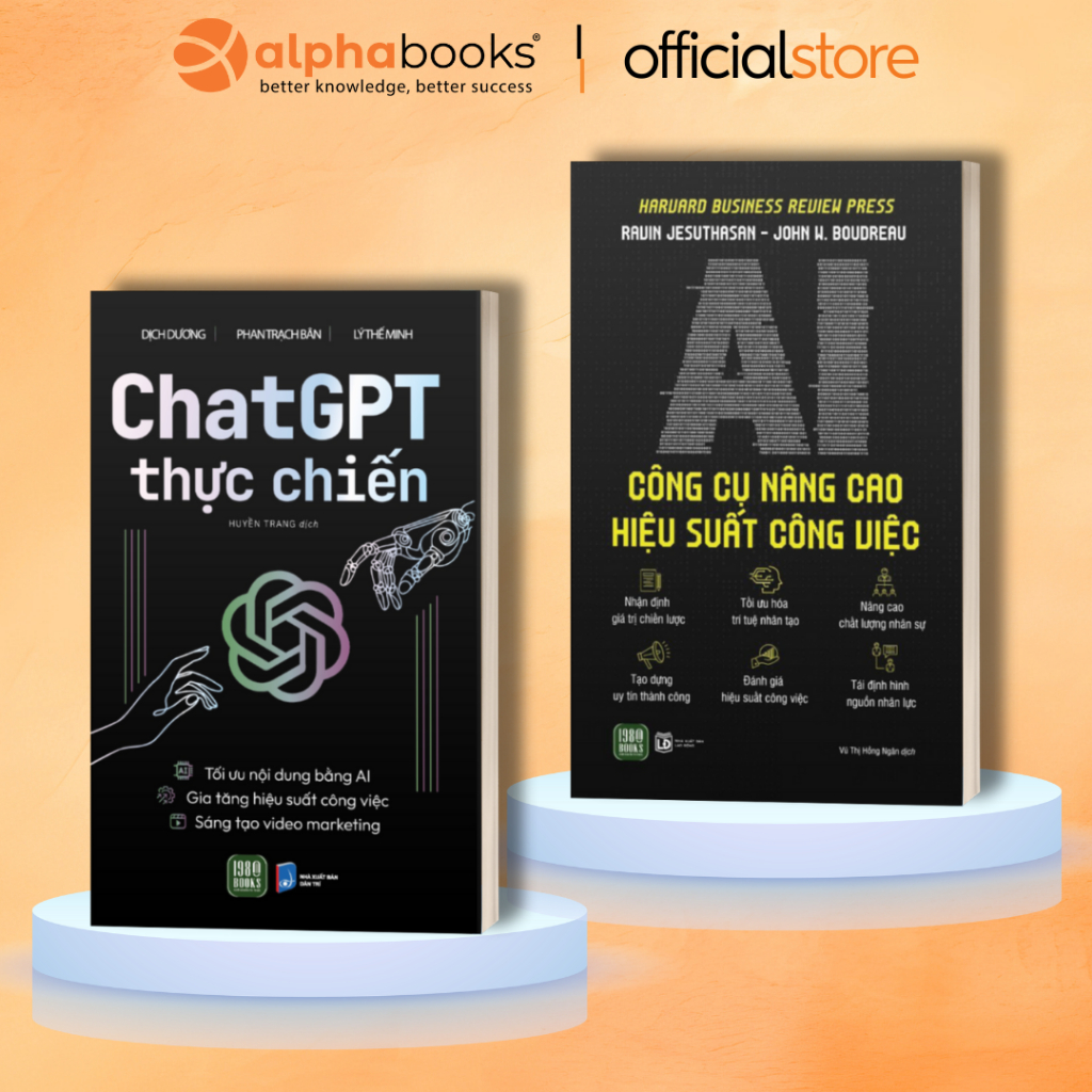 Sách - Lẻ/Combo: ChatGPT Thực Chiến + AI - Công Cụ Nâng Cao Hiệu Suất (1980 Books)