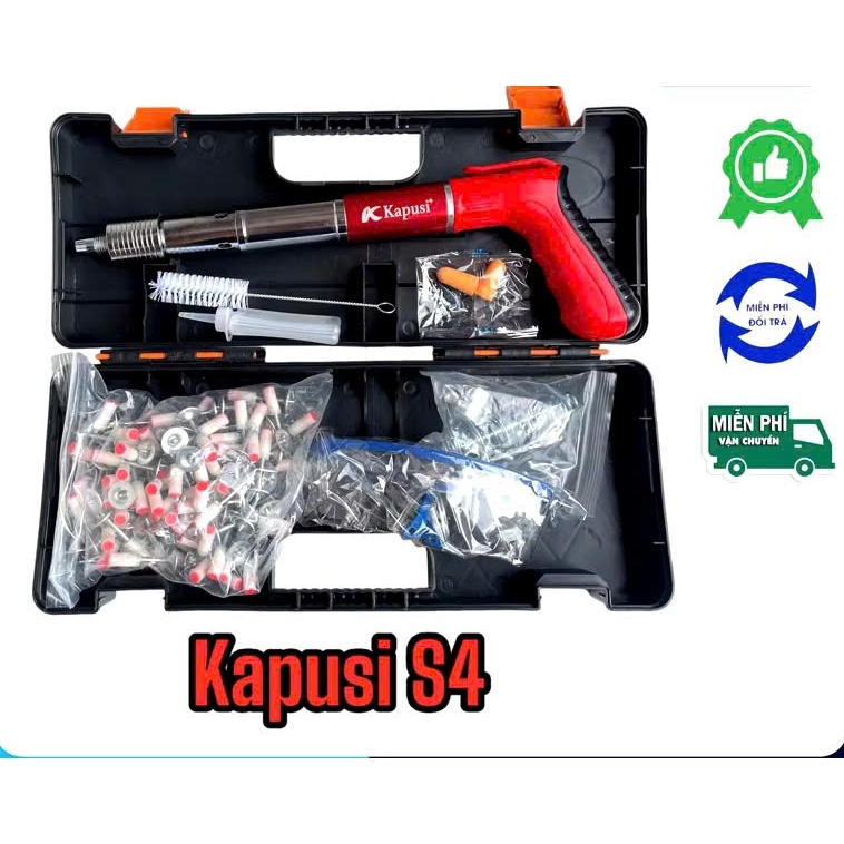 Máy Bắn Đinh Hạt Nổ Mẫu Mới Nhất 2024 Bắn Đinh Bê Tông S4 (Tặng Kèm 100 )