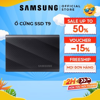 Ổ cứng di động SSD Samsung T9 Tốc độ đọc/ghi 2,000 MB/s 1,950 MB/s USB 3.2 Gen 2x2 - 1 Đổi 1 - Bảo Hành 5 năm - Hàng Chí