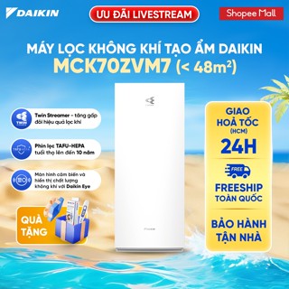 [LIVESTREAM] - Máy lọc không khí Daikin tạo ẩm cao cấp MCK70ZVM7
