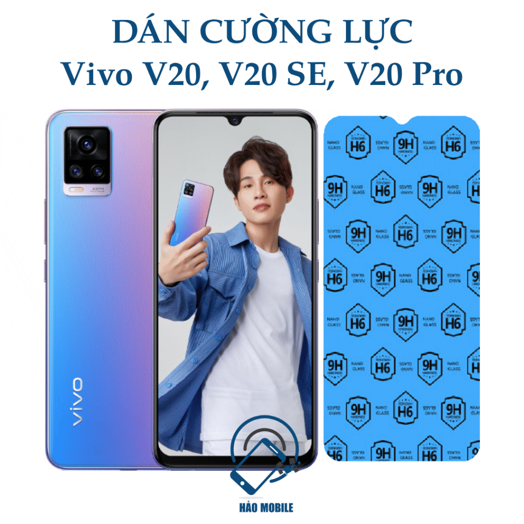 Dán cường lực dẻo nano Vivo V20, V20 SE, V20 Pro, chống va đập