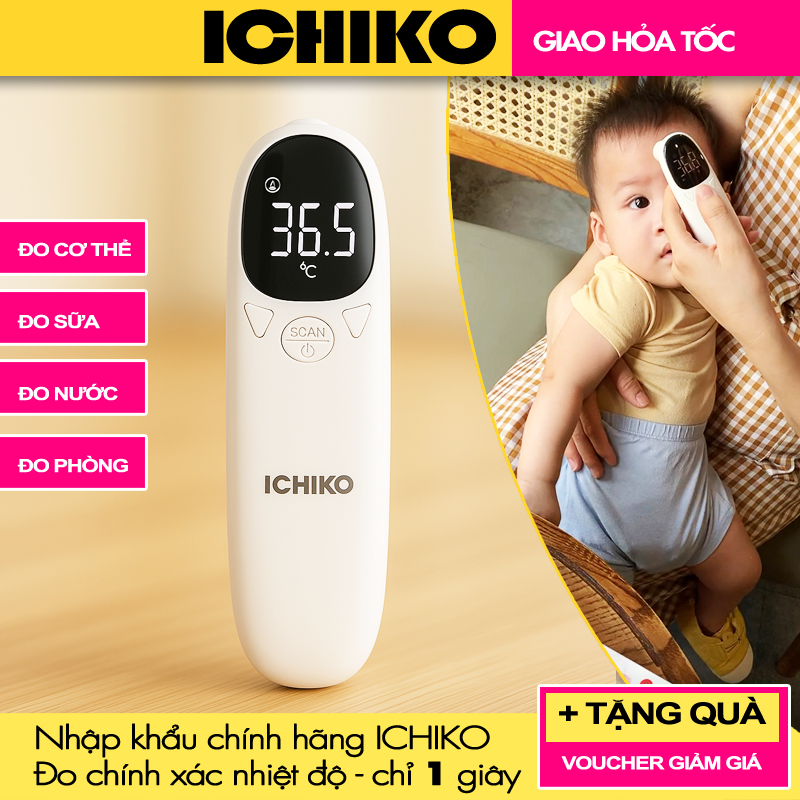 Nhiệt Kế Điện Tử ICHIKO ( Đo trán, đo tai, đo sữa cho bé )