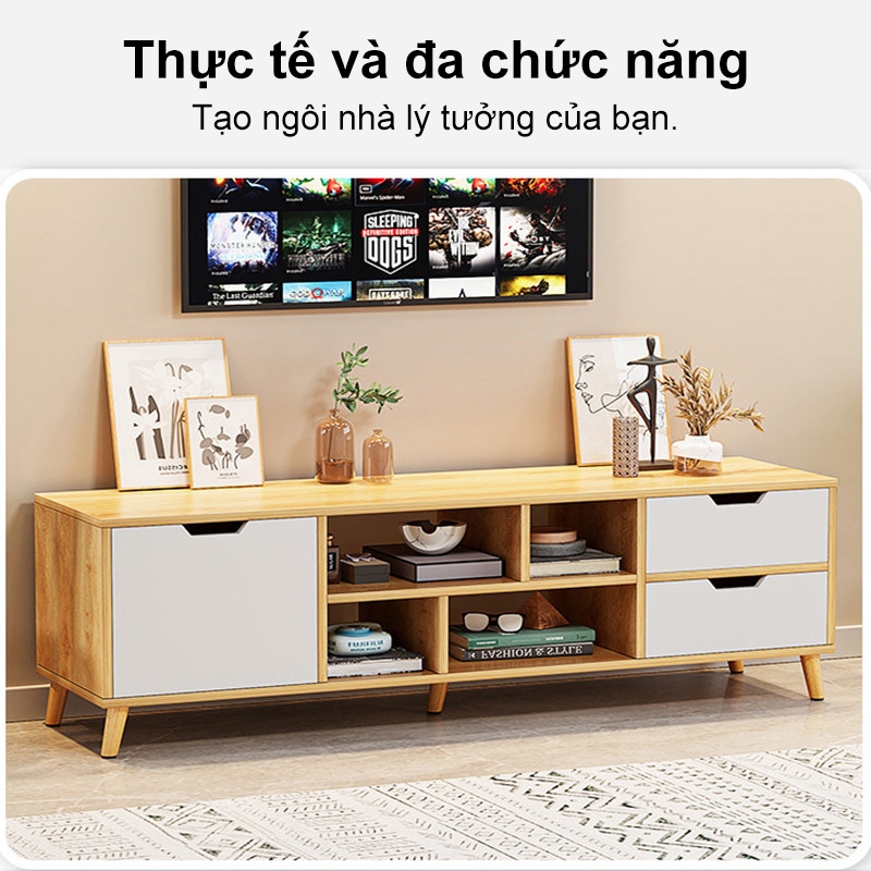 ALVIN Kệ Tivi 80/75/65/55 inch có 3 màu sắc khả năng chứa đồ lớn làm có chịu tải trọng 200kg | BigBuy360 - bigbuy360.vn