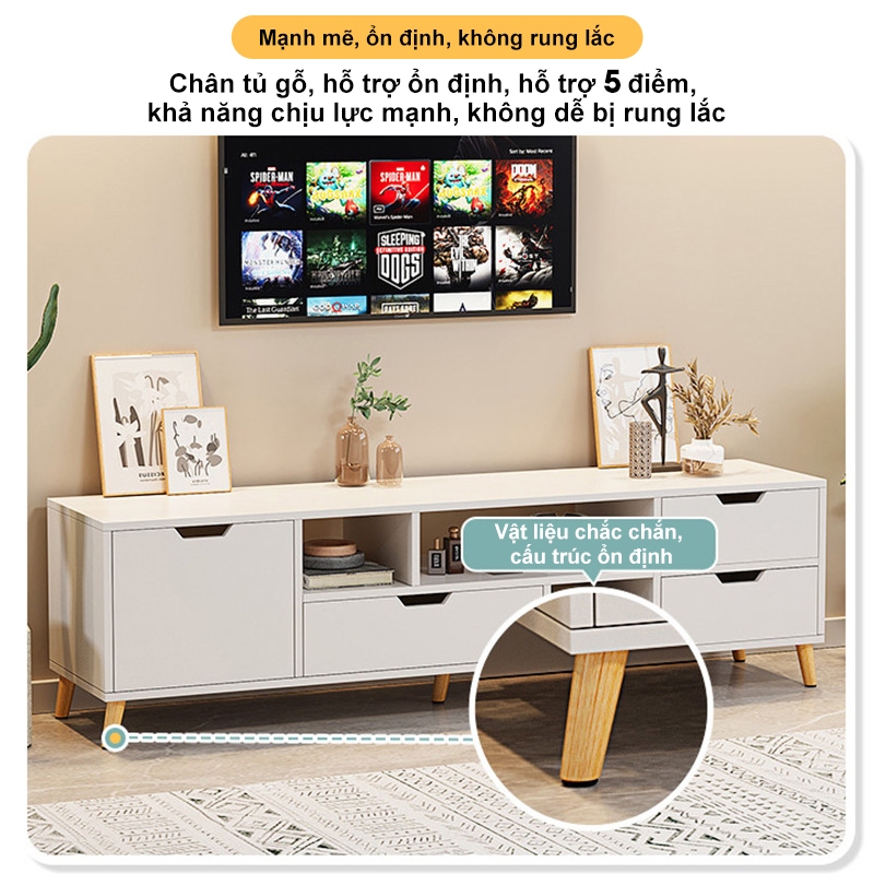 ALVIN Kệ Tivi 80/75/65/55 inch có 3 màu sắc khả năng chứa đồ lớn làm có chịu tải trọng 200kg | BigBuy360 - bigbuy360.vn