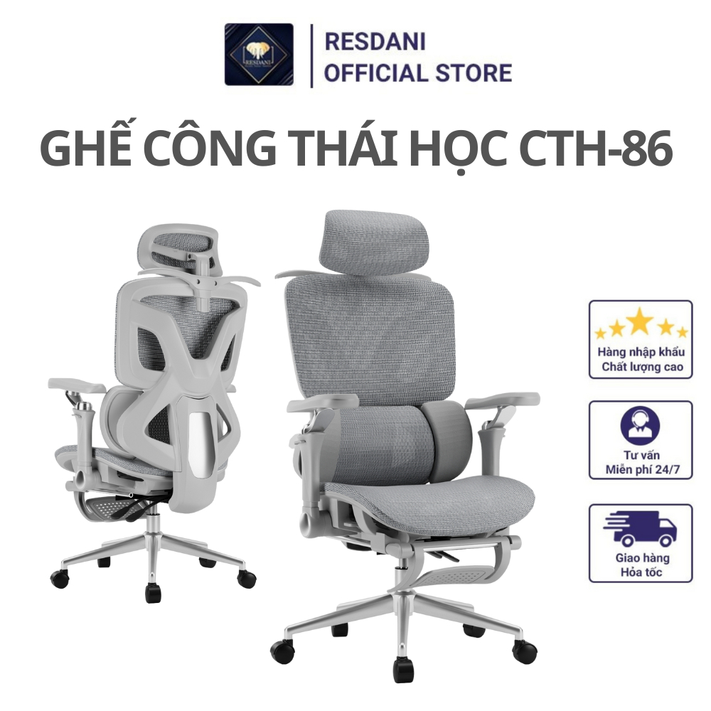Ghế Công Thái Học ,Ghế Văn Phòng Làm Việc, Ghế Chơi Game Thư Giãn Góc Ngả 135 Độ Có Gác Chân CTH-86 | BigBuy360 - bigbuy360.vn