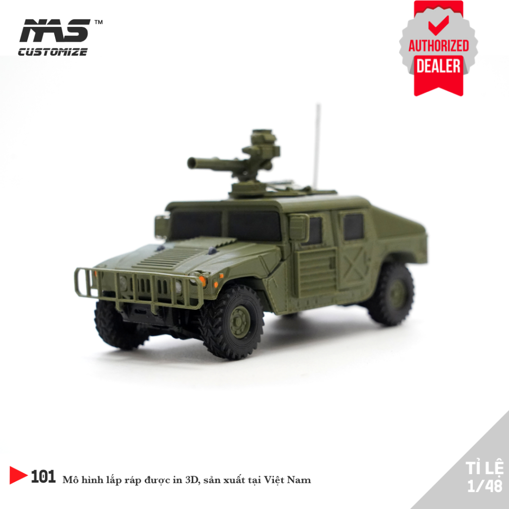 [NAS] Mô hình xe quân sự Mỹ HUMVEE kèm TOW 1/48, Mô hình lắp ráp quân sự xe HUMVEE 1:48